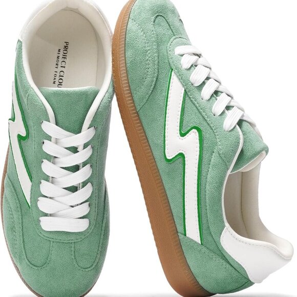 Sneakers for Women - Lace-Up Shoes for Women Trendy Women Sneakers with Memory F